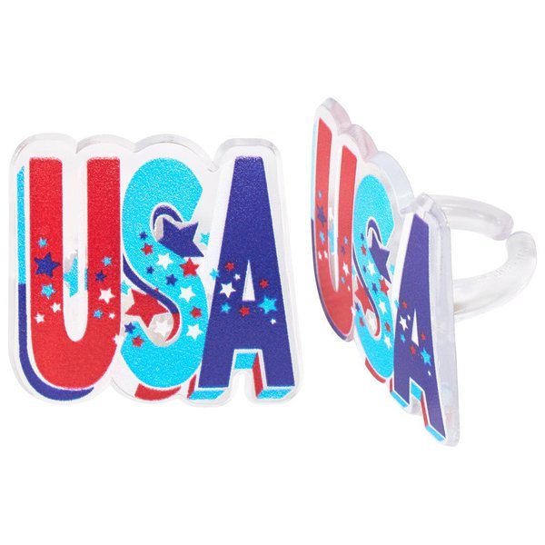 Cakedrake Patriotic Theme USA-Cupcake Rings 24 pcs CD-DCP-25493-24/PKG
